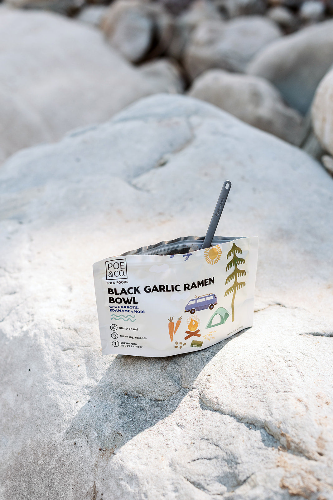 folk foods black garlic ramen bowl vegan camping meals