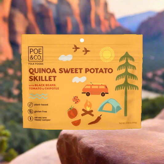 quinoa sweet potato skillet vegan camping food